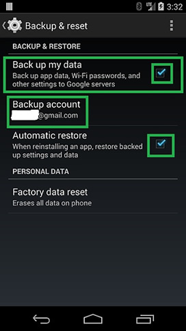 backup nexus 10