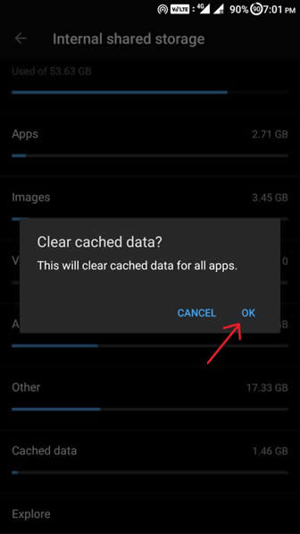 clear cached data on Android