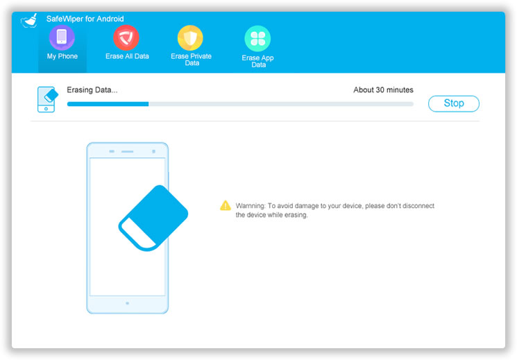 Erase app data