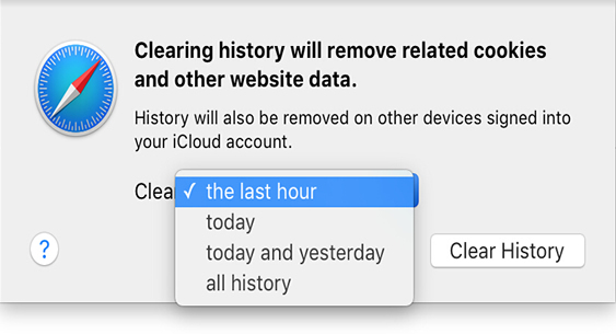 erase history safari mac